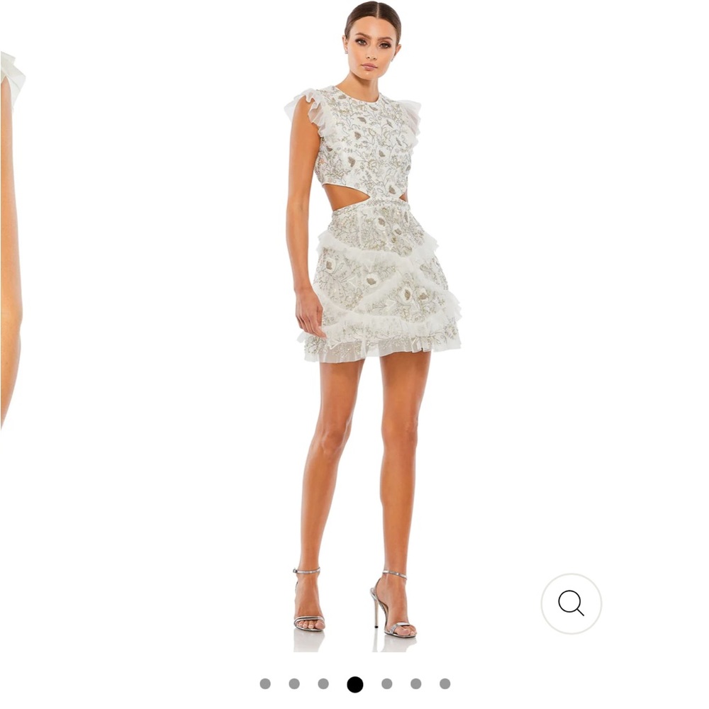 Selling white beaded Mac Duggal Dress Size 8